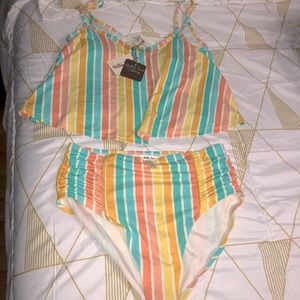 Matilda Jane Bikini Large top NWT Bottoms NWOT